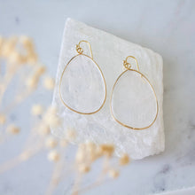 Load image into Gallery viewer, Slab Earrings - Quartz, Amazonite: Quartz
