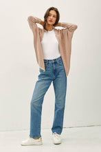 Load image into Gallery viewer, STRIPED DOLMAN SLEEVE OPEN CARDIGAN
