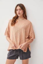 Load image into Gallery viewer, OVERSIZED DROP SHOULDER SHORT SLEEVE SWEATER TOP : Spruce
