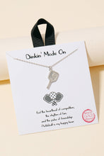 Load image into Gallery viewer, Pickle Ball Pendane Necklace: G
