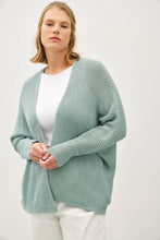 Load image into Gallery viewer, PLUS DOLMAN SLEEVE OPEN FRONT CARDIGAN: CAMEL
