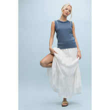 Load image into Gallery viewer, STRIPED RAW EDGE DETAIL TANK
