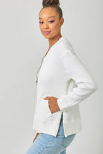 Load image into Gallery viewer, Washed Thermal Bomber Jacket: Off White
