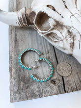 Load image into Gallery viewer, Western Hoop Stone Earrings: Pink
