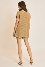 Load image into Gallery viewer, STRIPED CROCHET SWEATER TOP / CLOUD
