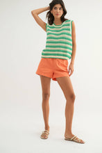 Load image into Gallery viewer, STRIPED CROCHET TANK TOP / BLACK
