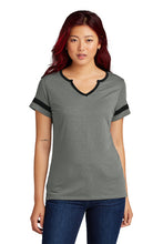 Load image into Gallery viewer, SPORT TEK - SPORTS LOGO V NECK WOMENS TSHIRT
