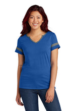 Load image into Gallery viewer, SPORT TEK - SPORTS LOGO V NECK WOMENS TSHIRT
