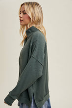 Load image into Gallery viewer, HALF-ZIP RIBBED KNIT PULLOVER

