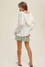 Load image into Gallery viewer, OPEN-KNIT HOODED SWEATER / MIDNIGHT

