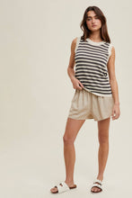 Load image into Gallery viewer, STRIPED SWEATER TANK TOP
