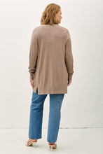 Load image into Gallery viewer, PLUS ESSENTIAL OPEN FRONT KNIT SWEATER CARDIGAN
