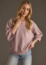 Load image into Gallery viewer, Dusty Lilac Washed Short Sleeve Sweatshirt
