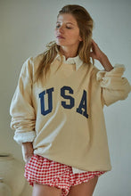 Load image into Gallery viewer, Knit 100% Cotton French Terry Crew Neck USA Pullover: Navy
