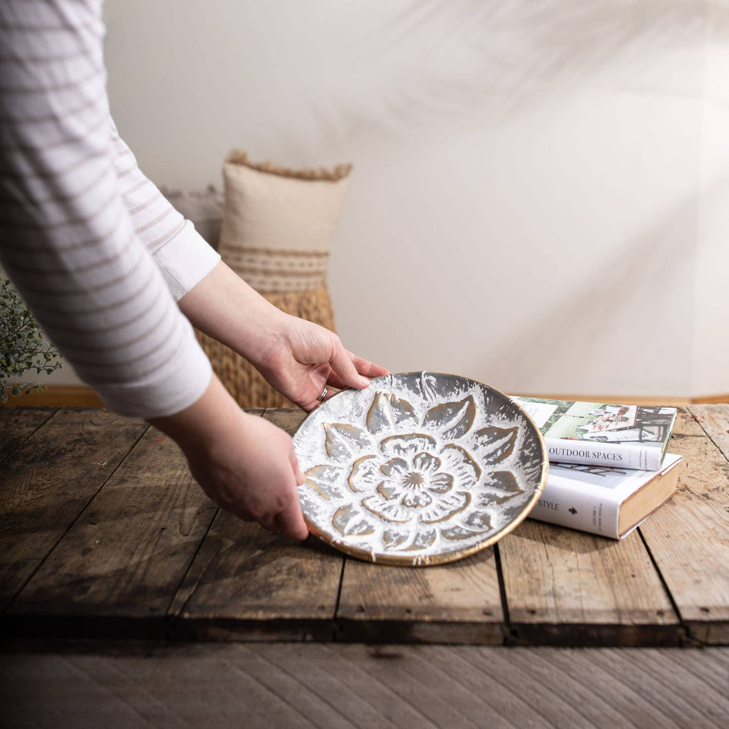 Flora Metal Decorative Tray