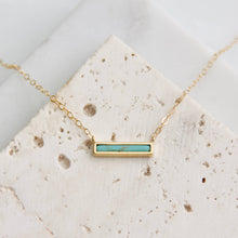 Load image into Gallery viewer, Mini Turquoise Bar Necklace: White Turquoise
