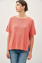 Load image into Gallery viewer, OVERSIZED DROP SHOULDER SHORT SLEEVE SWEATER TOP : Spruce
