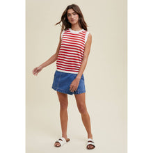 Load image into Gallery viewer, STRIPED SWEATER TANK TOP
