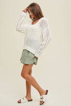 Load image into Gallery viewer, OPEN-KNIT HOODED SWEATER / MIDNIGHT
