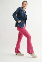 Load image into Gallery viewer, Cotton Blend Mineral Wash Shacket: OLIVE
