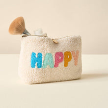 Load image into Gallery viewer, Cream Teddy Pouch - Happy
