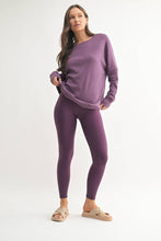 Load image into Gallery viewer, Waffle Ribbed Roundneck Pullover: NEW ORCHID
