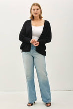 Load image into Gallery viewer, PLUS DOLMAN SLEEVE OPEN FRONT CARDIGAN: CAMEL
