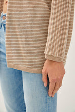 Load image into Gallery viewer, STRIPED DOLMAN SLEEVE OPEN CARDIGAN
