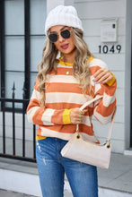 Load image into Gallery viewer, Multicolor Striped Ribbed Knit Sweater
