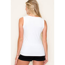 Load image into Gallery viewer, V NECK TANK TOP: IVORY
