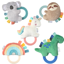 Load image into Gallery viewer, Ritzy Rattle Pal™ Plush Rattle Pal with Teether:
