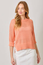 Load image into Gallery viewer, Open Stitch High Low Sweater: Powder Blue
