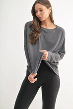 Load image into Gallery viewer, Waffle Ribbed Roundneck Pullover: NEW ORCHID
