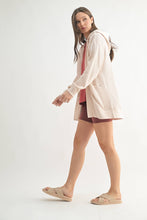 Load image into Gallery viewer, Waffle Knit Mineral-Washed Cardigan: GREY TEAL
