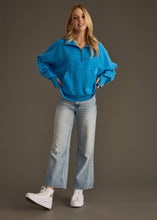 Load image into Gallery viewer, Blue Quarter Zip Sweatshirt
