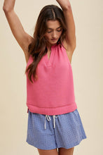 Load image into Gallery viewer, TEXTURED NOTCHED SWEATER TANK TOP / GREEN
