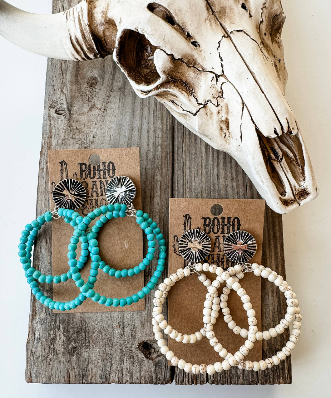 Western Round Bead Stud Post Earrings