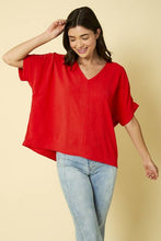 Load image into Gallery viewer, DOLMAN SLEEVE V-NECK TOP: Kelly Green
