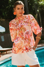 Load image into Gallery viewer, Floral Printed Blouse: Peach Fuzz
