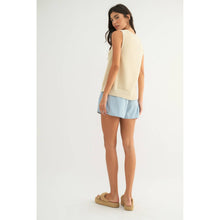 Load image into Gallery viewer, TEXTURED NOTCHED SWEATER TANK TOP / GREEN
