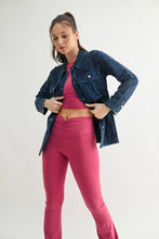 Load image into Gallery viewer, Cotton Blend Mineral Wash Shacket: OLIVE
