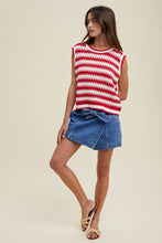Load image into Gallery viewer, STRIPED CROCHET TANK TOP / BLACK
