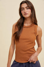 Load image into Gallery viewer, STRIPED RAW EDGE DETAIL TANK
