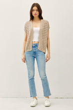 Load image into Gallery viewer, CROCHET OPEN CARDIGAN: Teal Blue
