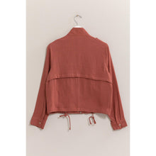 Load image into Gallery viewer, Double Gauze Jacket With Drawstring Hem: TERRACOTTA
