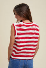 Load image into Gallery viewer, STRIPED CROCHET TANK TOP / BLACK
