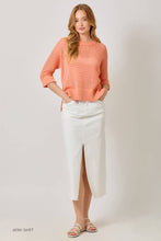 Load image into Gallery viewer, Open Stitch High Low Sweater: Powder Blue

