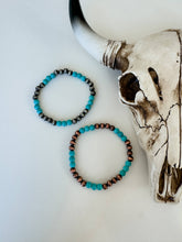 Load image into Gallery viewer, Western Pearl and Bead Stackable Stretch Bracelet:
