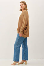 Load image into Gallery viewer, PLUS DOLMAN SLEEVE OPEN FRONT CARDIGAN: CAMEL

