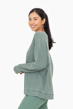 Load image into Gallery viewer, Waffle Ribbed Roundneck Pullover: NEW ORCHID
